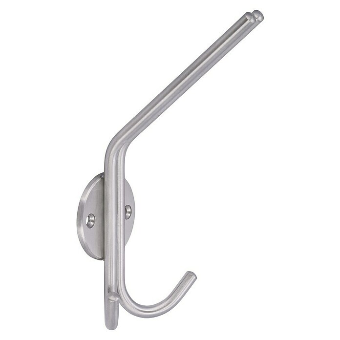 Siro Garderobenhaken (L x B x H: 173 x 76 x 103 mm, Edelstahl, Silber) | BAUHAUS