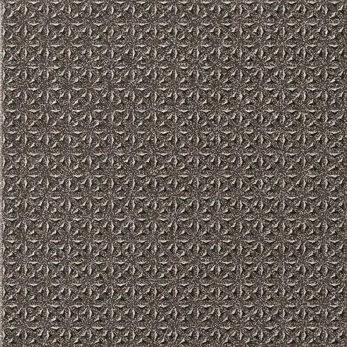 Feinsteinzeugfliese Elba - 20 x 20 cm, Anthrazit, Matt - Braune Bodenfliese mit geprägtem, geometrischem Muster für den Innen- und Außenbereich, robust und stilvoll.