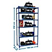 Simonrack Simonclick Metallregal Simonclick Plus (H x B x T: 250 x 100 x 40 cm, Traglast pro Boden: 180 kg, Anzahl Böden: 6 Stk., Stecken, Blau) | BAUHAUS