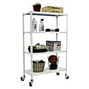 Simonrack Simonclick Estantería metálica Mobile (Al x An x Pr: 157,5 x 90 x 50 cm, Capacidad de carga: 300 kg, Número de baldas: 4 ud., Inserción, Blanco) | BAUHAUS