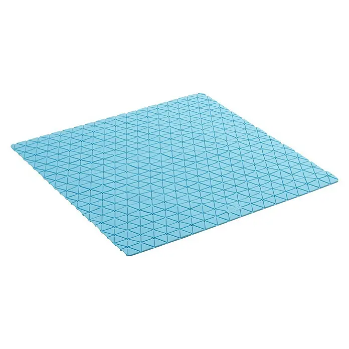 Tatay Antideslizante para bañera Diamond SBS - 54 x 54 cm, Azul - Alfombra cuadrada azul claro con estampado triangular. Perfecto para yoga, pilates o como alfombra de juegos. Ofrece confort y apoyo.