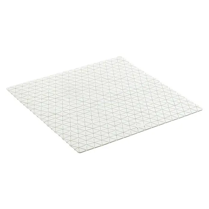 Tatay Antideslizante para bañera Diamond SBS - 54 x 54 cm, Blanco - Alfombra blanca cuadrada con patrones triangulares, ideal para baño o cocina. Diseño elegante para mobiliario moderno.