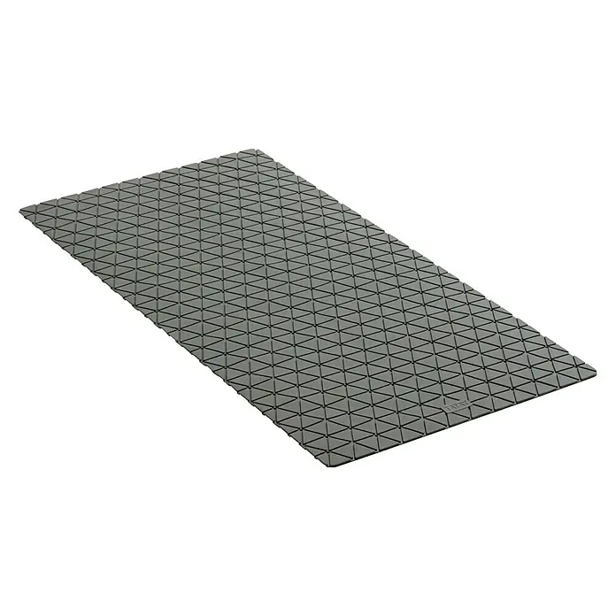 Tatay Antideslizante para bañera Diamond SBS - 72 x 36 cm, Gris - Una alfombra de seguridad gris con un patrón triangular, diseñada para prevenir resbalones y mejorar la seguridad en ambientes húmedos o resbaladizos.