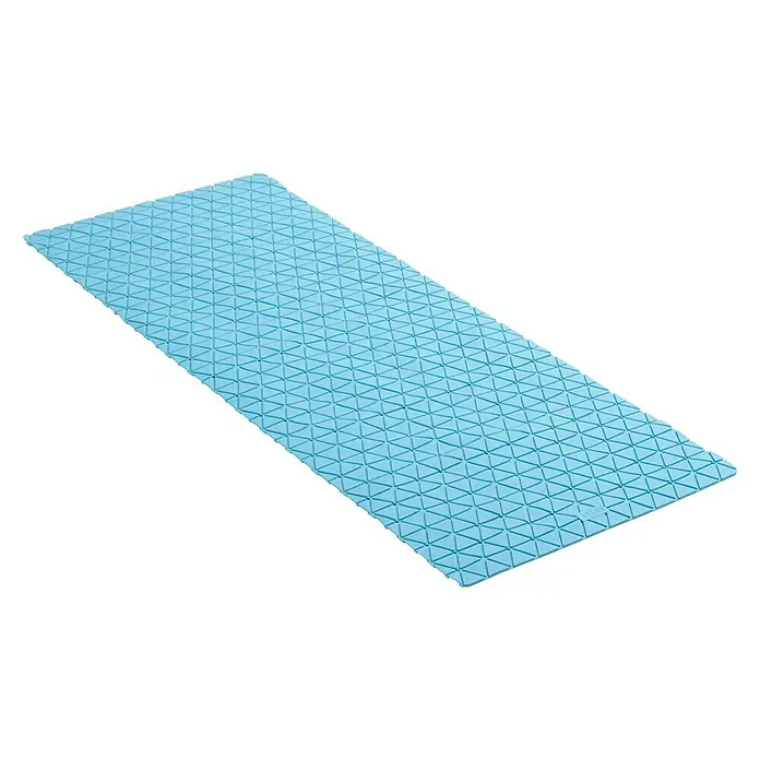 Tatay Antideslizante para bañera Diamond SBS - 96 x 36 cm, Azul - Esterilla de yoga azul claro con patrón triangular. Ideal para yoga, pilates y otros ejercicios de suelo. Antideslizante y cómoda.