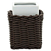 Aquasanit Rattan Portacepillos (Cerámica, Blanco/Marrón) | BAUHAUS