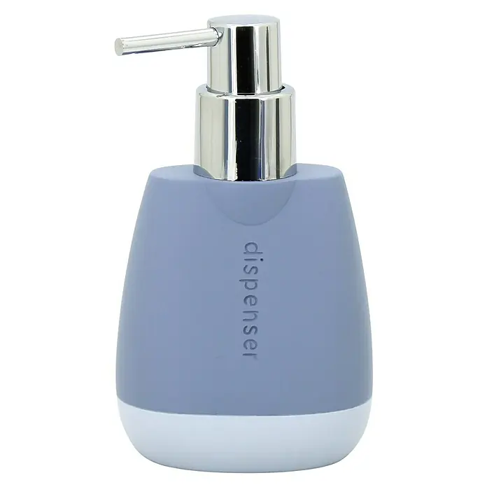 Aquasanit Silk Dispensador de jabón - L x An x Al: 65 x 85 x 148 cm, Plástico, Azul - Dispensador de jabón azul con cabezal de bomba cromado y diseño elegante, perfecto para baño y cocina.