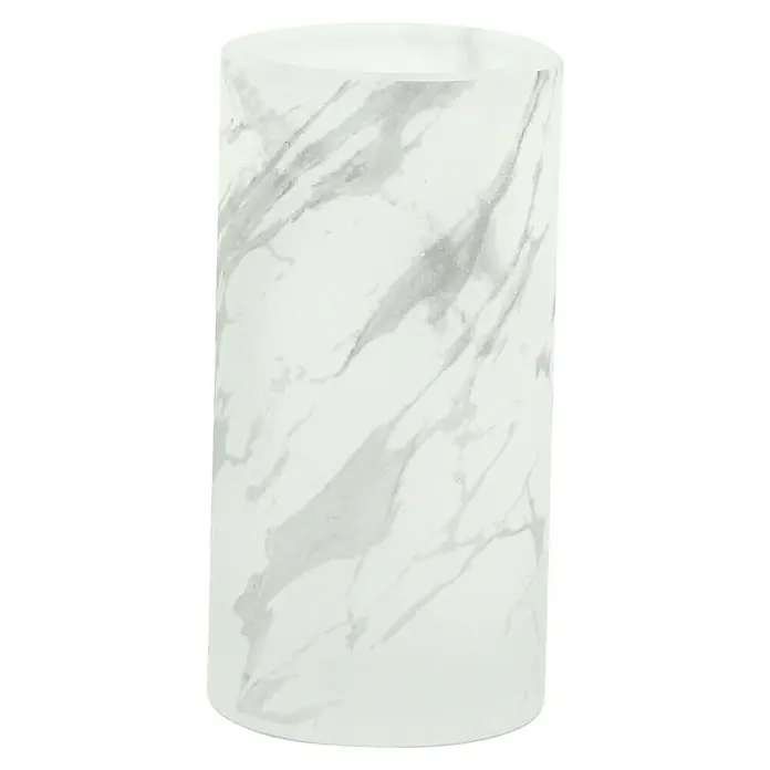 Aquasanit Marmor Portacepillos - L x An x Al: 61 x 61 x 12 cm, Cerámica - Este cilíndrico portacepillos de dientes de mármol es un accesorio de baño elegante, que ofrece una solución de almacenamiento elegante.
