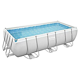 Bestway Frame zwembad met filterpomp Power Steel (l x b x h: 404 x 201 x 100 cm, 6.478 l, Grijs)