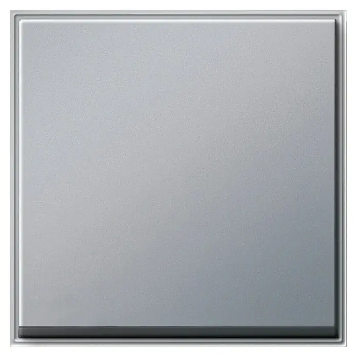 Gira TX44 Universalwippe 029665 - Alu, Kunststoff, Unterputzmontage - Ein elegantes, silbernes Schalterprogramm mit quadratischem Design und einer glatten Oberfläche für eine moderne Raumgestaltung.