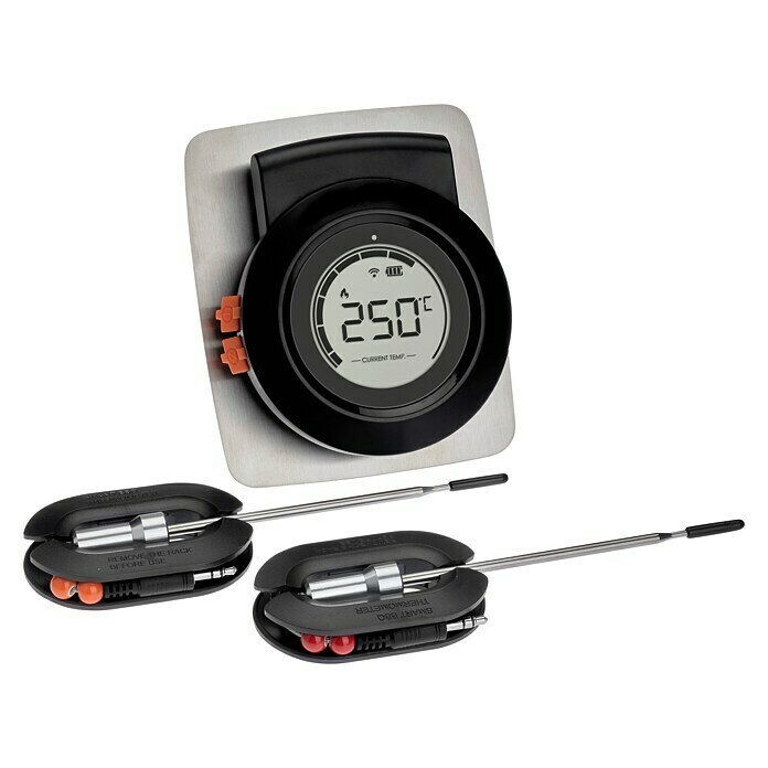 TFA Dostmann Grill-Thermometer Smart Wireless Hyper BBQHintergrundbeleuchtung, 2 Messfühler Diagonal View