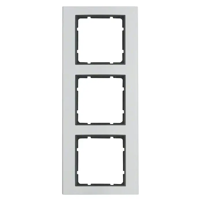 Berker B.3 Abdeckrahmen 10133004 - Alu/Anthrazit, 3-fach, Aluminium - Weißer dreifacher Schalterrahmen für modulare Einsätze zur individuellen Gestaltung von Schaltern und Steckdosen in Ihrem Zuhause.
