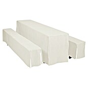 Doppler Bierbankauflagen-Set Hussen (Weiß, Tischmaße: 220 x 50 x 68 cm)