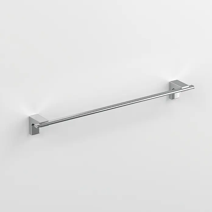 Creabath Elegance Toallero de barra - Largo: 51,1 cm, Cromo - Elegante toallero cromado para montaje en pared. Accesorio de baño elegante para hogares modernos, construcción robusta y duradera.