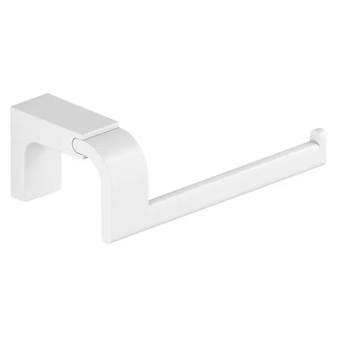 Creabath Elegance Portarrollos papel higiénico - Sin tapa, Blanco - Portarrollos de papel higiénico blanco para montaje en pared. Diseño simple y moderno para cualquier baño.