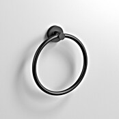 Creabath Cosmos Toallero de anilla (Negro, Satinado) | BAUHAUS