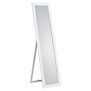 Stajaće ogledalo Tina (40 x 160 cm, Bijela boja, Staklo)