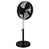 Reality Leuchten Standventilator VIKING (Schwarz matt / Holzfarbe, 45 cm, 120 cm) | BAUHAUS