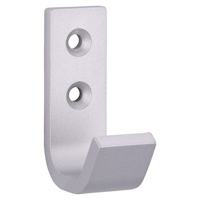 Siro Garderobenhaken (L x B x H: 54 x 19 x 37 mm, Anzahl Haken: 1 Stk., Stahl, Silber) | BAUHAUS