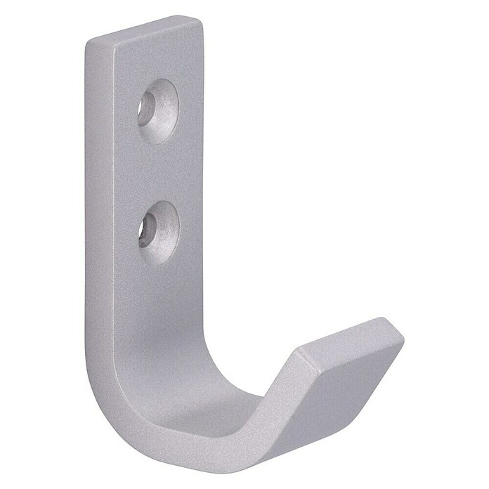 Siro Garderobenhaken (L x B x H: 54 x 19 x 37 mm, Anzahl Haken: 1 Stk., Stahl, Silber) | BAUHAUS