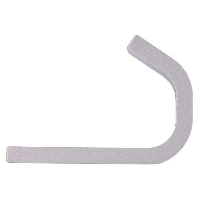 Siro Garderobenhaken (L x B x H: 54 x 19 x 37 mm, Anzahl Haken: 1 Stk., Stahl, Silber) | BAUHAUS