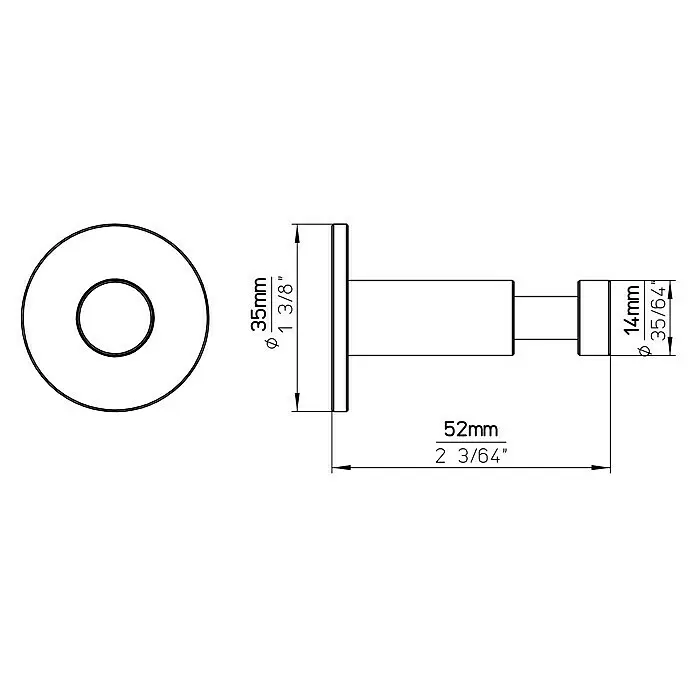 Siro GarderobenhakenL x B x H: 35 x 35 x 52 mm, Anzahl Haken: 1 Stk.