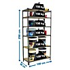 Simonrack Maderclick Estantería metálica Plus (Al x An x Pr: 250 x 100 x 50 cm, Capacidad de carga por balda: 150 kg, Número de baldas: 6 ud., Inserción, Gris) | BAUHAUS