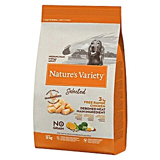 Nature's Variety Pienso seco para perros Selected Medium/Max (10 kg, Pollo campero)
