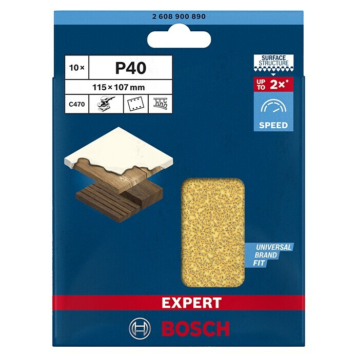 Bosch Expert Schuurbladen 120, Klittenbandbevestiging, 10 | BAUHAUS