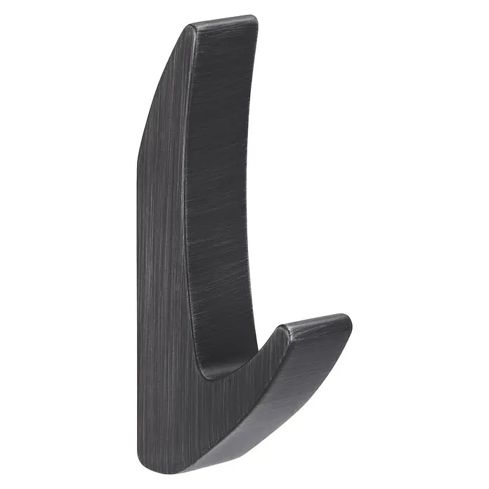 Siro Garderobenhaken 2432/ZN75 - L x B x H: 15 x 81 x 40 mm, Anzahl Haken: 1 Stk. - Wandhaken in gebürstetem Nickel. Ideal, um Handtücher und Kleidung stilvoll aufzuhängen. Robustes Design für den täglichen Gebrauch im Badezimmer.
