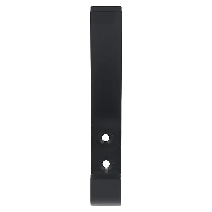 Siro Garderobenhaken - L x B x H: 19 x 120 x 75 mm, Anzahl Haken: 1 Stk., Aluminium - Schwarzer Anhängerkupplungsadapter mit zwei Öffnungen zur sicheren Befestigung von Anhängern an Fahrzeugen, robust und zuverlässig.