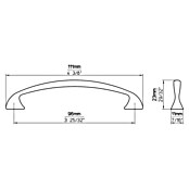 Siro Pohištveni ročaj  (Vrsta pohištvenega ročaja: Obešalnik, Do x Š x V: 111 x 11 x 23 mm, Jeklo, Rjava) | 1150 - Möbelknöpfe und Griffe | AAEB - Möbelbeschläge | AAE - Beschläge | AA - Eisenwaren | A - Eisenwaren | BAUHAUS