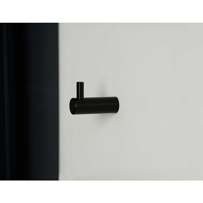 Siro Garderobenhaken (L x B x H: 40 x 14 x 28 mm, Schwarz) | BAUHAUS