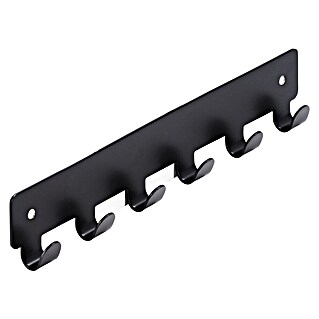 Siro Zidna lajsna s kukicama (D x Š x V: 240 x 16 x 41 mm, Crna)