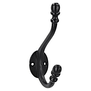 Siro Garderobna kuka (D x Š x V: 132 x 33 x 78 mm, Crna, Čelik)