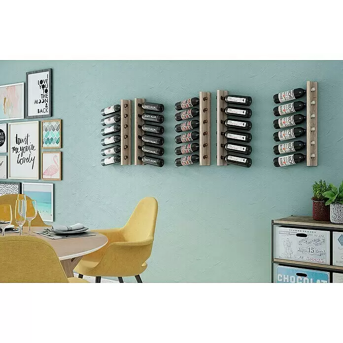 Astigarraga Weinregal - L x B x H: 60,5 x 7,5 x 9,5 cm, Anzahl Flaschen: 6 Stk. - Stimmungsaufnahme