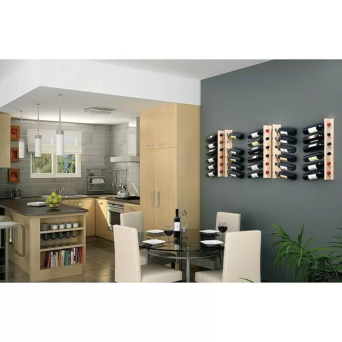 Astigarraga Weinregal - L x B x H: 60,5 x 7,5 x 9,5 cm, Anzahl Flaschen: 6 Stk. - Stimmungsaufnahme