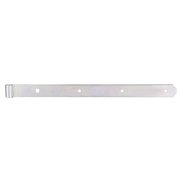 Stabilit Bisagra - L x An: 400 x 30 mm, Espesor: 3 mm, Zincado - Bisagra de banda metálica plateada con orificios. Para aplicaciones robustas y fijación segura, ideal para puertas y portones pesados.