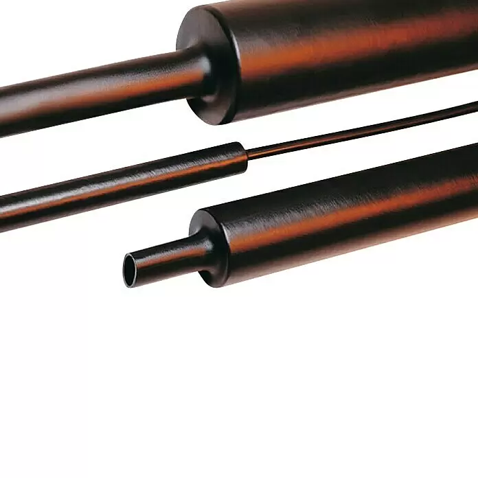 HellermannTyton Schrumpfschlauch MA47-40/12 mit Heißschmelzkleber - Durchmesser: 40 mm, Schwarz, Länge: 1 m, 1 Stk. - Detailaufnahme