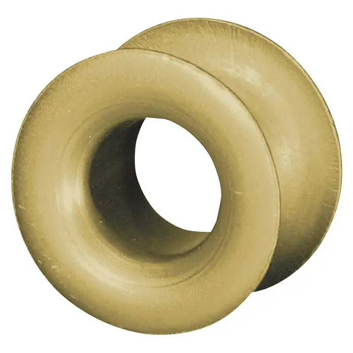ETI Neozed-Passeinsatz VD02 - 9 Stk. - Nahaufnahme eines goldenen Ohrplugs. Der goldene Ohrplug hat eine glatte Oberfläche und ein hohles Zentrum.