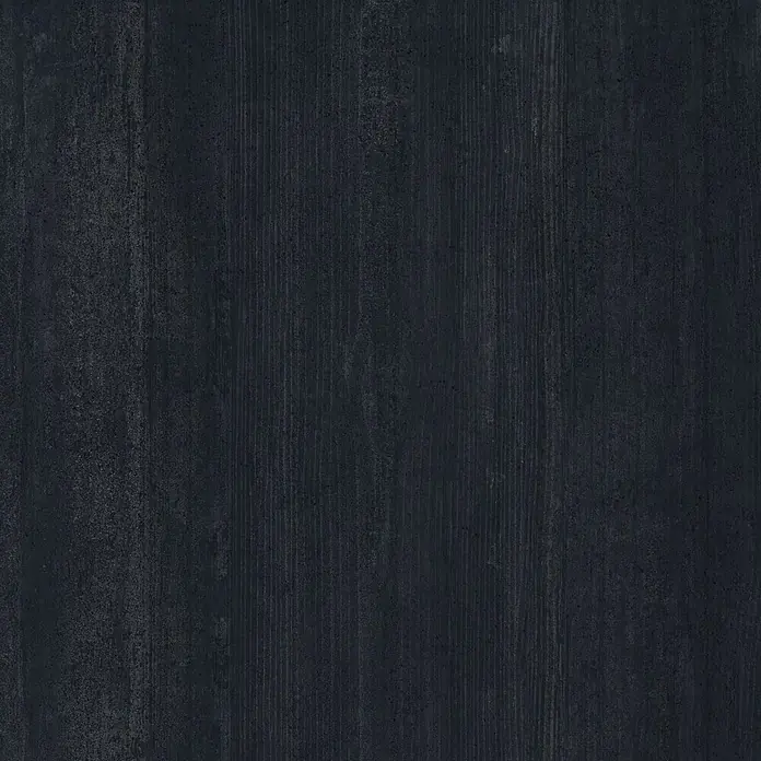 Feinsteinzeugfliese Berlin Black - 59,7 x 59,7 cm, Schwarz, Matt - Nahaufnahme einer dunklen Holzoberfläche mit feiner Maserung und subtilen Texturen.