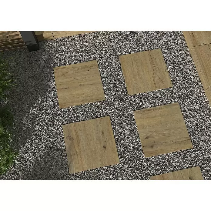 Terrassenfliese Garden Rustbrown 2.0 - 59,7 x 59,7 x 2 cm, Braun, Matt - Stimmungsaufnahme