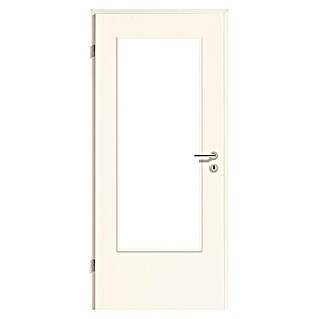 GetaDoor Laminit Zimmertür GL 223 LA (860 x 1.985 mm, DIN Anschlag: Links, Weiß seidenmatt, Mittellage: Röhrenspan)