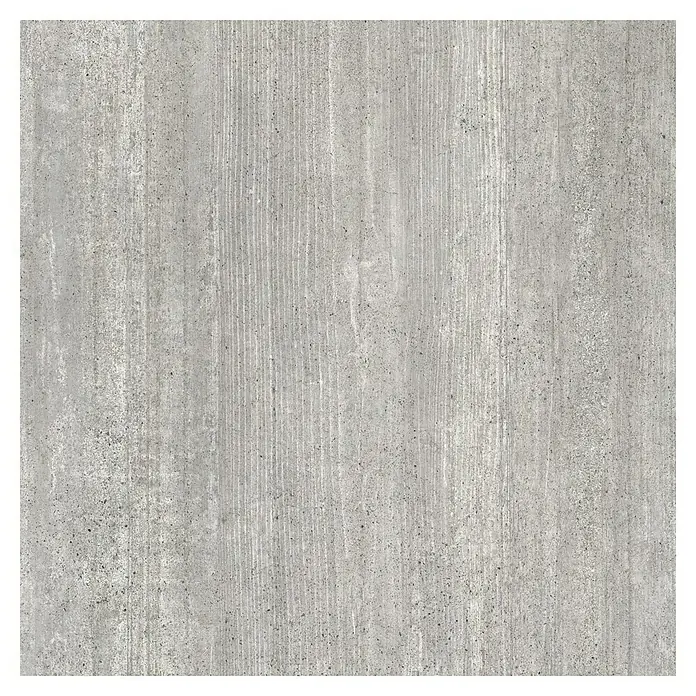 Feinsteinzeugfliese Berlin Grey - 59,7 x 59,7 cm, Grau, Matt - Bild einer grauen Betonfliese mit subtiler Holzmaserung, ideal für moderne Innenräume.