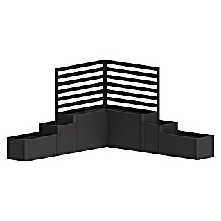 Biohort DaVinci Pflanzkasten Version 1 (166 x 80,5 x 80 cm, Stahl, Dunkelgrau Metallic)