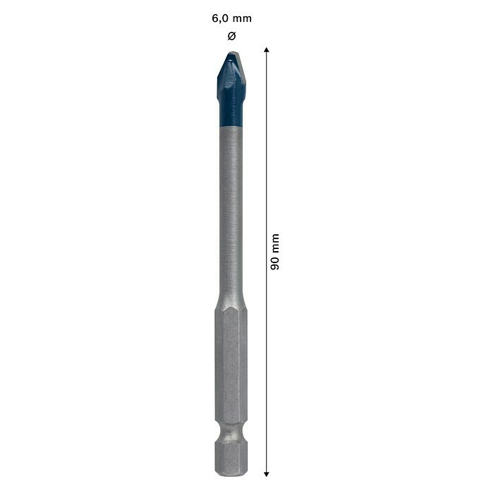 Bosch Professional Expert Fliesenbohrer HEX-9 HardCeramicDurchmesser: 6 mm, 1 Stk. Sketch