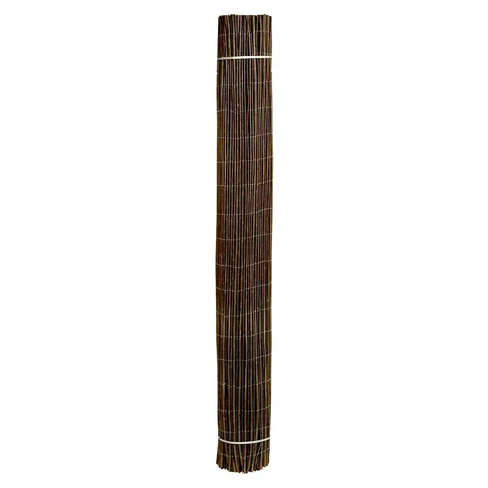 Gardol Weidenmatte Classic - Weide, 300 x 90 cm - Ein Rollzaun aus Haselnussholz, zusammengebunden mit Draht, bietet einen natürlichen Sichtschutz und eine rustikale Gartengestaltung.
