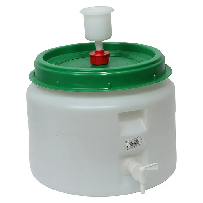 Floraworld Classic Getränkefass - 30 l - Der Gärbehälter Classic 31 L mit Ablasshahn und Gärspund ist ideal für die Herstellung von Bier oder Wein.