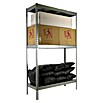 Simonrack Simontaller Schwerlastregal Ecoforte Metall (H x B x T: 150 x 150 x 75 cm, Traglast pro Boden: 400 kg, Anzahl Böden: 3 Stk., Stecken, Silber) | BAUHAUS
