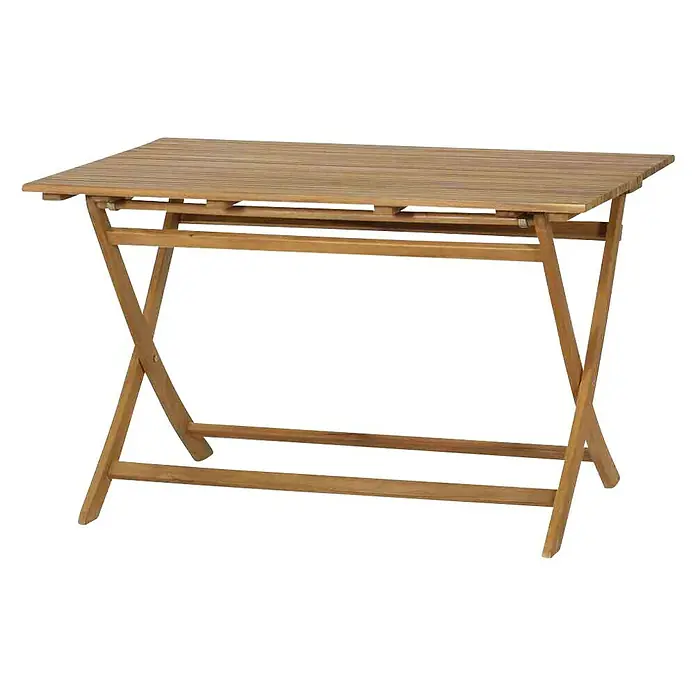 Siena Garden Balkonmöbel-Set Falun - 5 -tlg., Holz, Braun, Rückenlehne verstellbar, Ohne Armlehnen - Klappbarer Holztisch mit Lattenrost-Tischplatte und X-förmigem Gestell. Ideal für Garten, Balkon oder Terrasse und leicht zu verstauen.