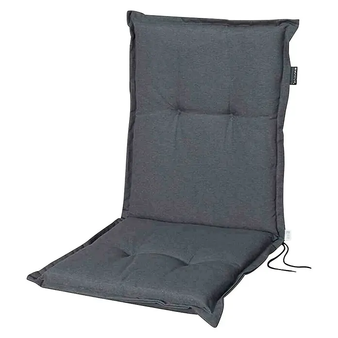 Madison Gartenmöbel-Auflage Panama im Set - Passend für: Niederlehner, Grau, L x B x H: 105 x 50 x 8 cm - Hier ist ein graues Gartenstuhlpolster mit hoher Rückenlehne, das Komfort und Stil für Ihre Gartenmöbel bietet.